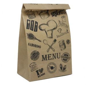 Saco Kraft Padrão Fast Food 100 Un