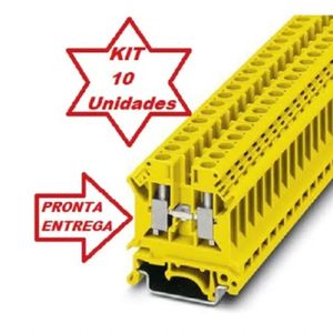 10Pcs Bornes De Passagem Uk6 N Ye Phoenix Contact 0719249