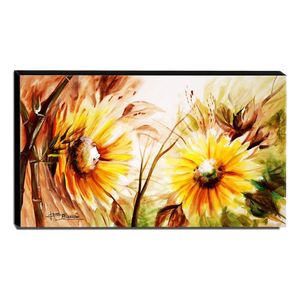 Quadro De Pintura Girassol 70X120Cm-1567