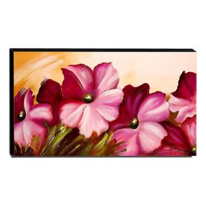 Quadro De Pintura Petúnias 60X105Cm-1544