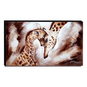 Quadro De Pintura Girafas 60X105Cm-1634