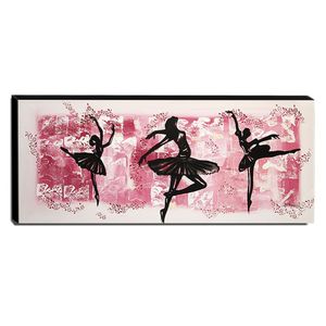 Quadro De Pintura Bailarina 40X105Cm-1437