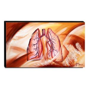 Quadro De Pintura Pulmão 60X105Cm-1321