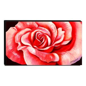 Quadro De Pintura Rosa 60X105Cm-1556