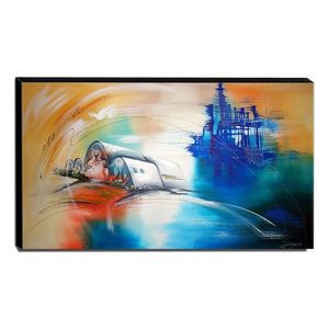 Quadro De Pintura Paisagem Belo Horizonte 60X110Cm 0426