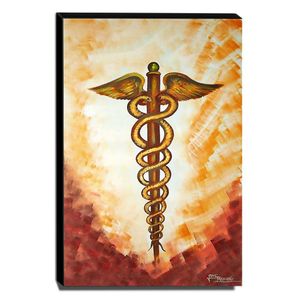 Quadro De Pintura Medicina 100X65Cm-0956