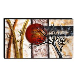 Quadro De Pintura Oriental 70X120Cm-1579