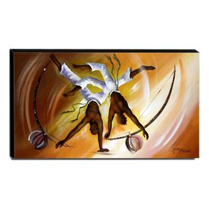 Quadro De Pintura Capoeira 70X120Cm-1591