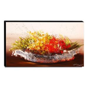 Quadro De Pintura Flores Do Campo 60X105Cm-1522