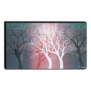Quadro De Pintura Decorativo Árvores 60X105Cm-1394