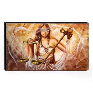 Quadro De Pintura Deusa Da Justiça 70X120Cm-1317