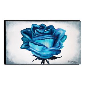 Quadro De Pintura Rosa Azul 60X105Cm-1574