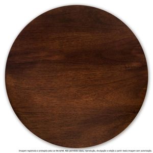 Prato Giratório Centro De Mesa Madeira Castanho 80Cm