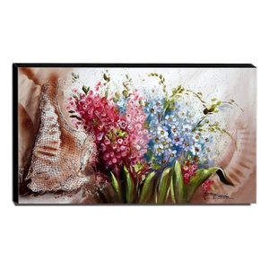 Quadro De Pintura Flores Do Campo 60X105Cm-1571