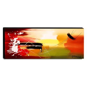 Quadro De Pintura Abstrato 40x105cm-1558