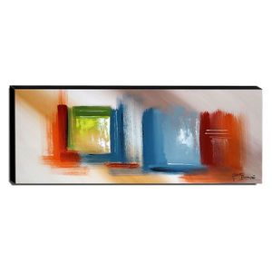 Quadro De Pintura Abstrato 40x105cm-1659