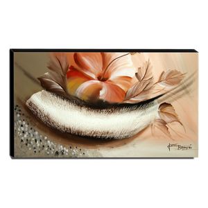Quadro De Pintura Hibisco 70x120cm-1484