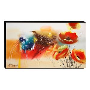 Quadro De Pintura Papoulas 70x120cm-1467