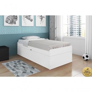 Cama Solteiro Camila Branco Framar Móveis