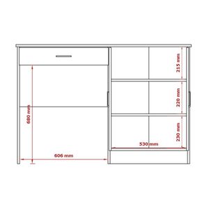 Mesa Computador Com Portas E Gavetas Space Branco