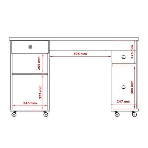 Mesa De Computador Com Prateleiras Million Branco Patrimar