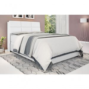 Cabeceira Box Casal 1,38 Branco Com Painel Class Branco