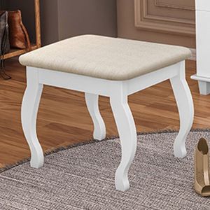 Banqueta Com Almofada Seul Branco Luapa