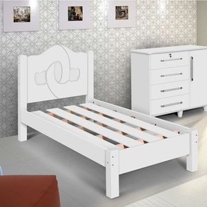 Cama Siena Solteiro Branco - Carmolar