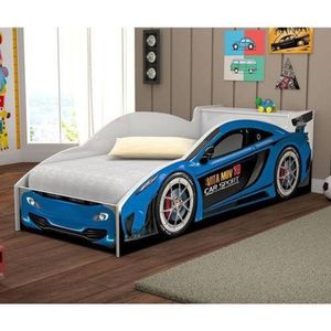 Cama Solteiro Carro De Corrida 0,90 Azul - Vitamov 0500112