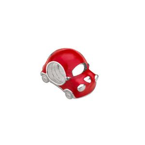 Berloque Separador Fusca Vermelho Em Prata 925