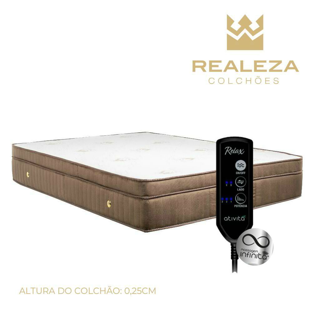 Colchão Magnético Queen Infra Vermelho Anti Germe + Cama Box