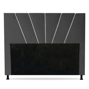 Cabeceira Cama Box Solteiro Dallas 90Cm Suede Cinza - Abmaza