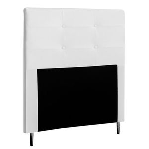 Cabeceira Cama Box Solteiro Luna 90Cm Corano Branco - Abmaza
