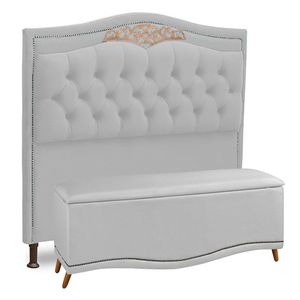 Cabeceira E Calçadeira Baú Queen Size Belize 160Cm Branco