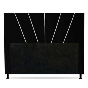 Cabeceira Cama Box Casal Queen Size Dallas 160Cm Preto