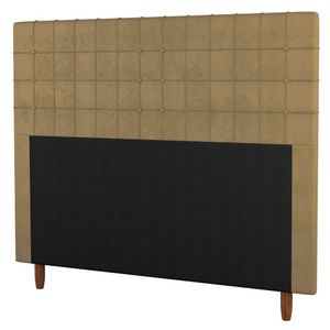 Cabeceira Cama Box Solteiro Parisis 90cm Suede Bege - Abmaza