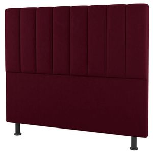 Cabeceira Cama Box Casal Queen Size Cora 160cm Suede Bordô