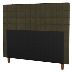 Cabeceira Cama Box Casal Parisis 140cm Veludo Marrom