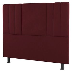 Cabeceira Cama Box Casal Queen Size Grace 160cm Suede Bordô
