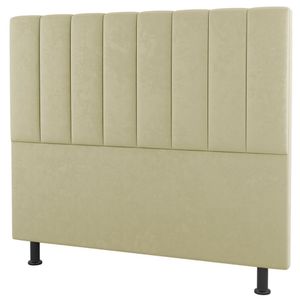 Cabeceira Cama Box Casal Queen Cora 160cm Sintético Bege