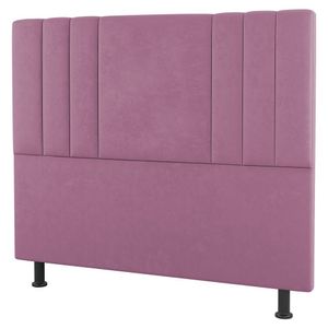 Cabeceira Cama Box Casal Queen Size Grace 160cm Suede Rosa