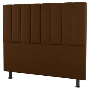 Cabeceira Cama Box Casal King Cora 195cm Suede Terracota