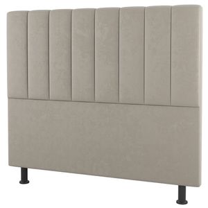 Cabeceira Cama Box Casal Queen Size Cora 160cm Suede Bege