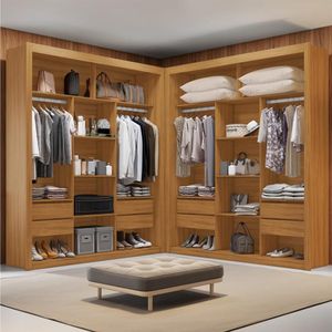 Closet Casal Premium 8 Gavetas Amoudi Móveis Freijó Trend