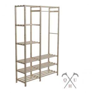 Porta Sapatos E Roupa Cor Natural Pinus Organizadora