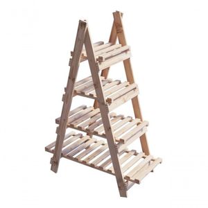 Sapateira Design Piramide 4 Prateleiras Pinus Portatil