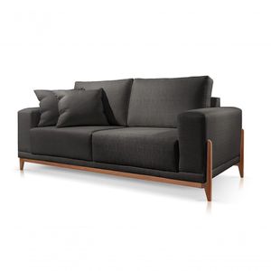 Sofá 2 Lugares Fixo Living Bellagio Linho Preto 12t 1,9m