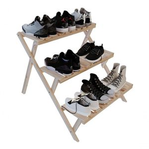 Tripla Prateleira Sapateira Design Escada Dobrável