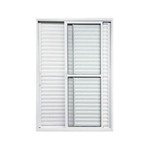 Porta Balcão De Alumínio 3 Folhas 210 X 150cm Com Fechadura Linha 25 Esquadrias Bergamo Branco