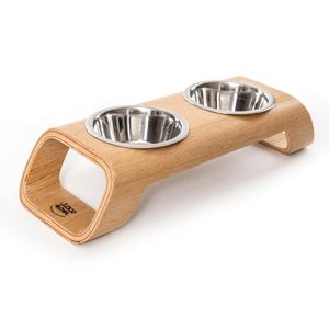 Comedouro Duplo Bangkok Wood4pet